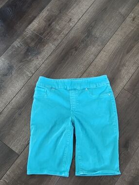 Chico's  Women's Bermuda Shorts Teal Blue 11" Sz 6